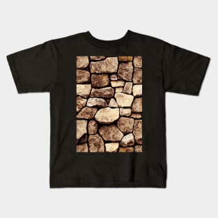 Simple Minimalistic Stone Wall, Faux Stone #11 Kids T-Shirt